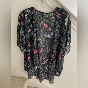 Kimono Cover Up Flower Design Size S